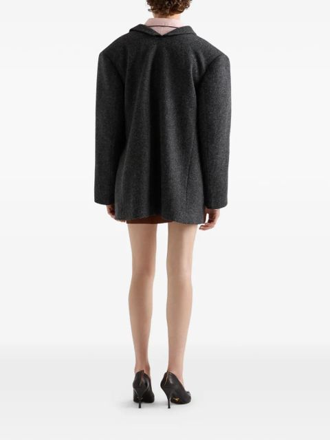 Prada single-breasted shetland wool jacket - Grey