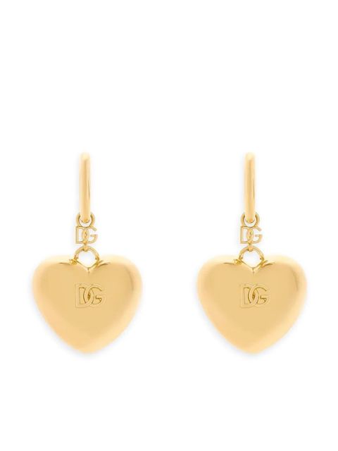 Dolce & Gabbana DG heart dangle earrings - Gold - zdjęcie produktu nr 1