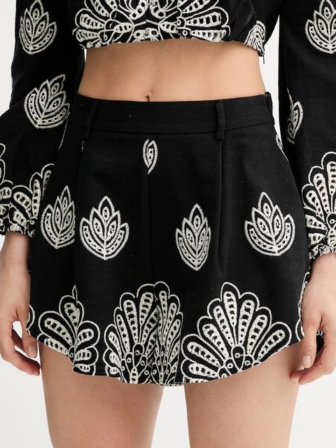 Answear.LAB bluzka i szorty damski kolor czarny