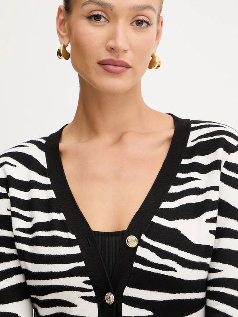 Morgan kardigan damski kolor czarny lekki MZOO