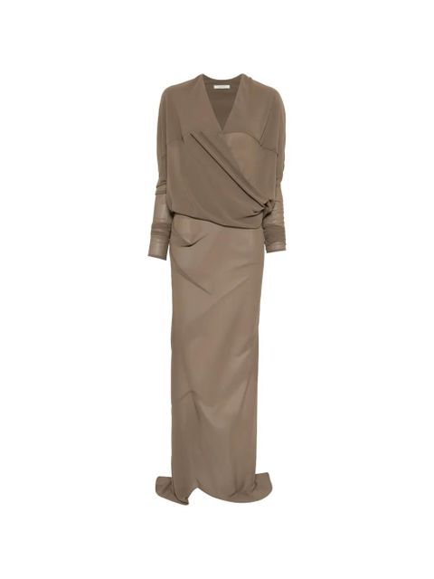 ENTIRE STUDIOS V-neck asymmetrical dress - Green - zdjęcie produktu nr 1