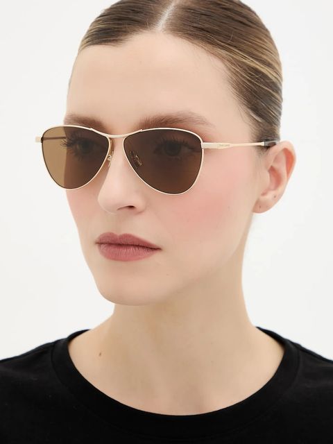Saint Laurent okulary przeciwsłoneczne VESPER damskie kolor złoty SL 831 - zdjęcie produktu nr 1