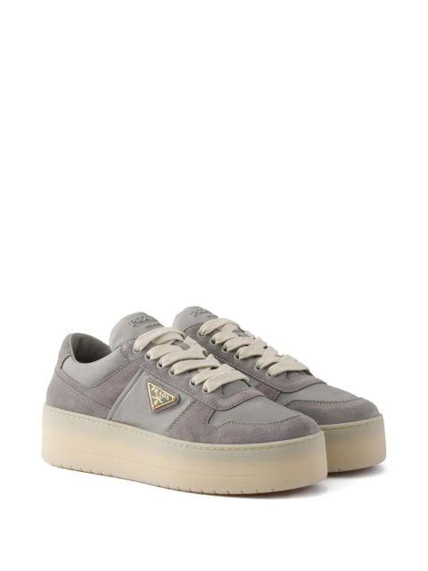 Prada Downtown Bold suede platform sneakers - Grey