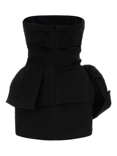 Magda Butrym ribbed draped mini dress - Black - zdjęcie produktu nr 2