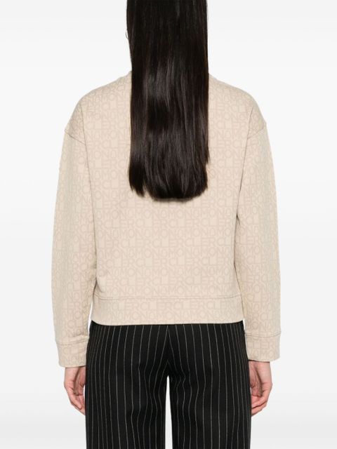 Moncler monogram-jacquard sweatshirt - Neutrals