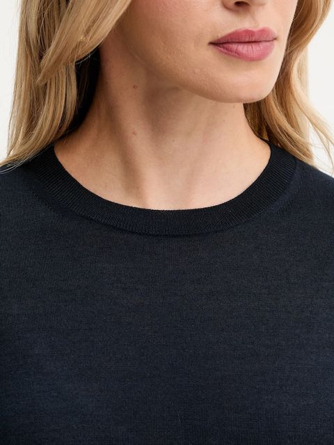 BOSS t-shirt wełniany kolor granatowy 50544996