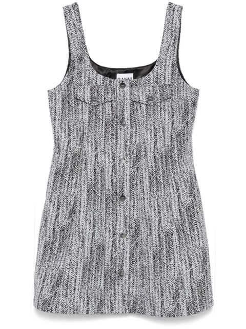 GANNI tweed mini dress - Blue - zdjęcie produktu nr 1