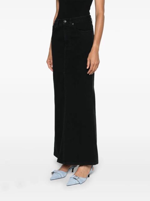 Balenciaga mid-rise denim skirt - Black