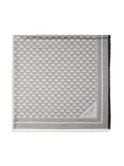 Prada silk-wool shawl - Black - zdjęcie produktu nr 1