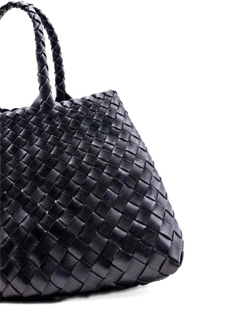 DRAGON DIFFUSION small Santa Croce woven tote bag - Black