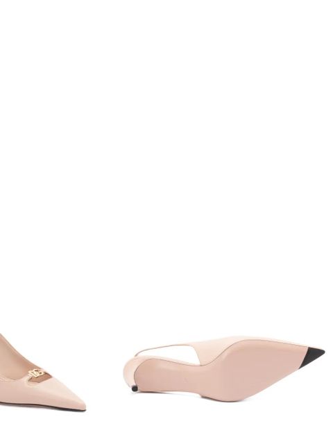 Dolce & Gabbana slingback-strap leather pumps - Neutrals