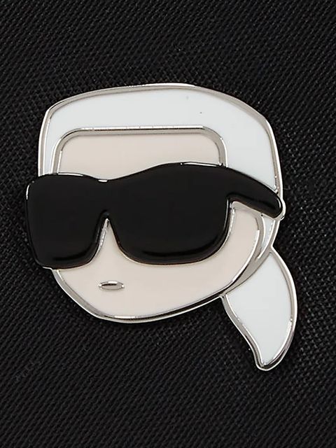 Karl Lagerfeld plecak IKON damski kolor czarny mały gładki A4W30251 - zdjęcie produktu nr 2