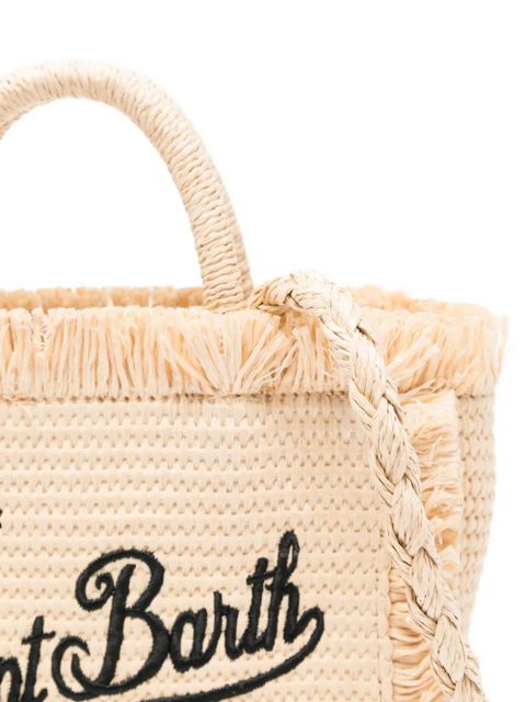 MC2 Saint Barth frayed-detail mini bag - Neutrals
