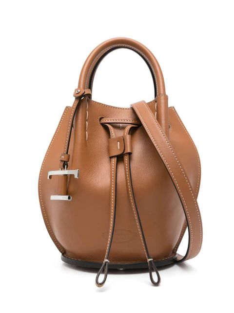 Tod's logo-charm bucket bag - Brown - zdjęcie produktu nr 1