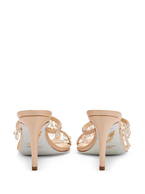 René Caovilla 80mm Chandelier mules - Neutrals