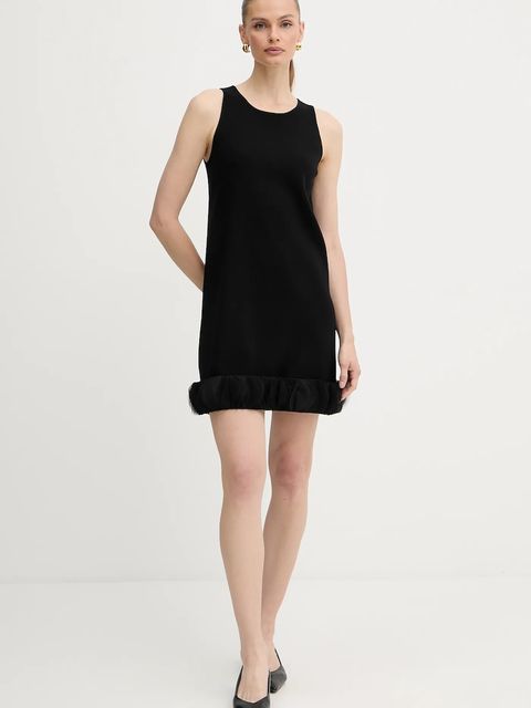 Twinset sukienka kolor czarny mini prosta 252AP3012 - zdjęcie produktu nr 2