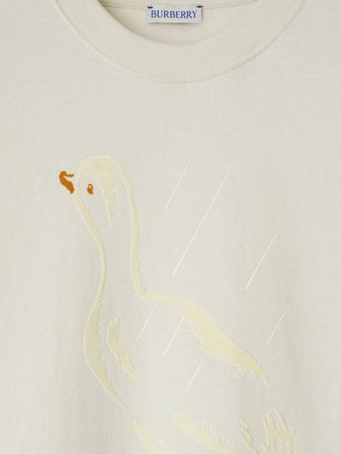 Burberry Duck cotton T-shirt - Neutrals - zdjęcie produktu nr 2