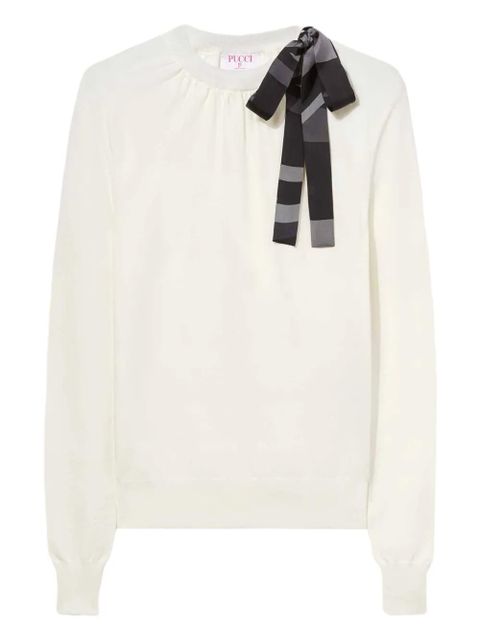 PUCCI bow-detail sweater - White - zdjęcie produktu nr 1