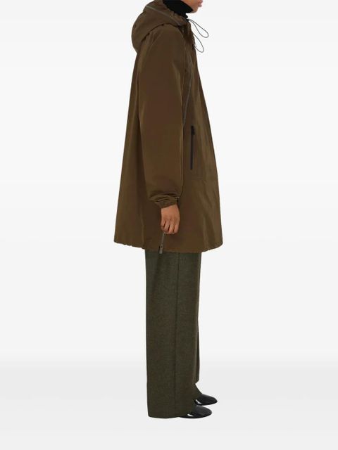 Burberry hooded parka coat - Brown