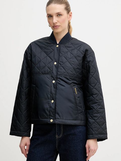 Barbour kurtka Wetherby kolor granatowy przejściowa oversize LQU1884 - zdjęcie produktu nr 1