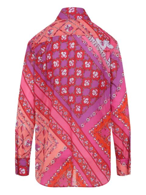 PUCCI floral-patchwork cotton shirt - Pink - zdjęcie produktu nr 2