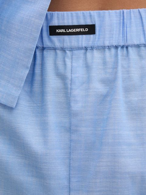 Karl Lagerfeld piżama bawełniana kolor niebieski bawełniana A1W45004