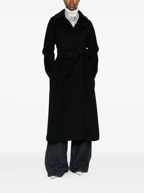 Max Mara drop-shoulder belted coat - Black
