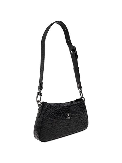 Vivienne Westwood Tasha Orb snakeskin-effect shoulder bag - Black