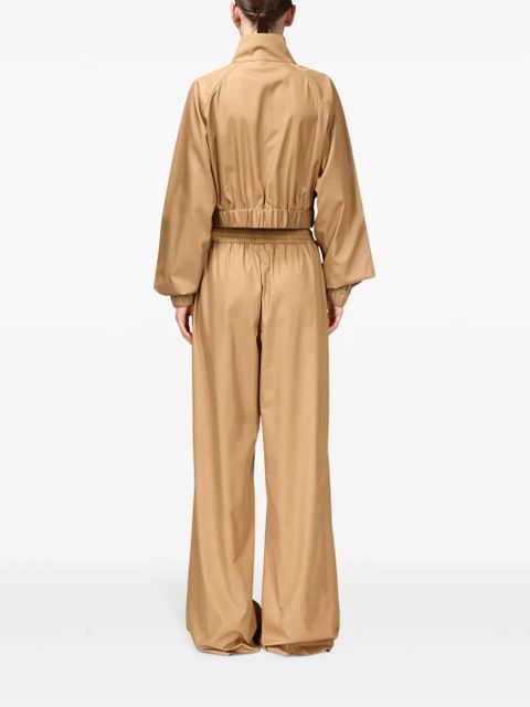 AREA Crystal Slit track pants - Brown