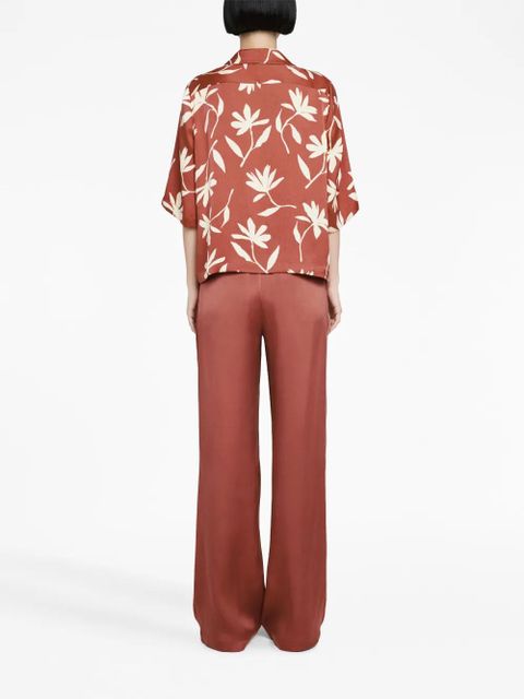 ANINE BING Row daisy-print shirt - Red