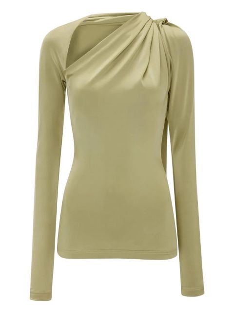 Victoria Beckham draped-neck top - Green - zdjęcie produktu nr 1