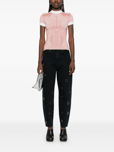 Jean Paul Gaultier The Morphing Pinstripes T-shirt - Green - zdjęcie produktu nr 2