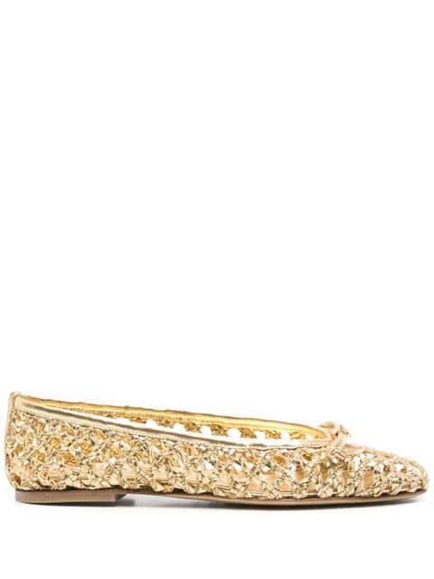 Casadei woven ballet flats - Gold - zdjęcie produktu nr 1