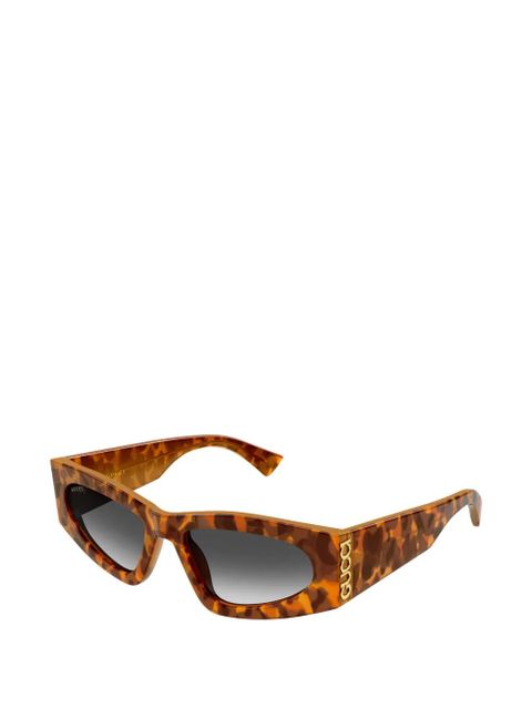 Gucci Eyewear geometric-frame sunglasses - Brown - zdjęcie produktu nr 2