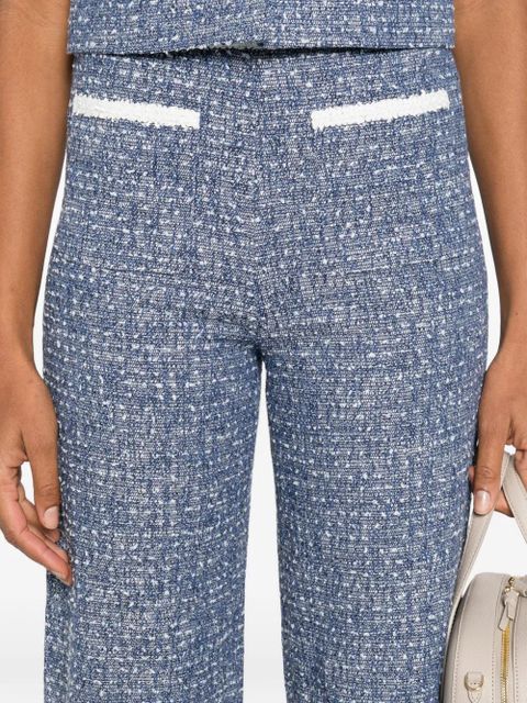 Maje zip-fastening tweed trousers - Blue