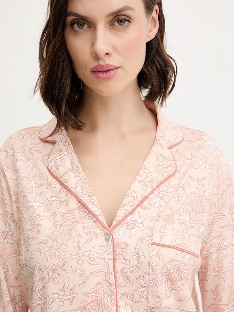 women'secret piżama bawełniana damska kolor pomarańczowy bawełniana 4852096