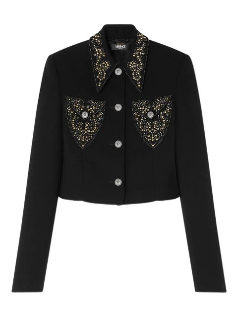 Versace embellished-pocket jacket - Black - zdjęcie produktu nr 1