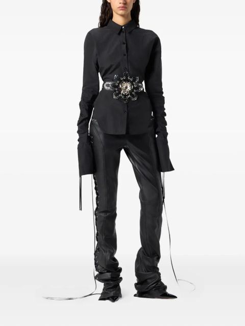 Blumarine cinched shirt - Black - zdjęcie produktu nr 2