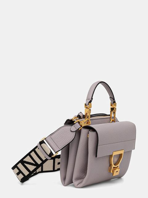 Coccinelle torebka skórzana Arlettis kolor szary E1 ND8 55 B7 01