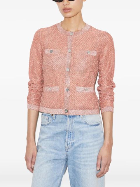 Tory Burch Kendra mesh cardigan - Pink