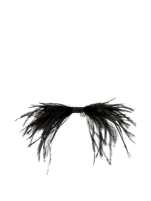 Maison Michel feather beaded hair accessory - Black - zdjęcie produktu nr 1