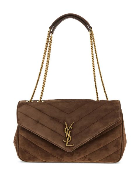 Saint Laurent medium Lou Lou quilted-matelassé shoulder bag - Brown - zdjęcie produktu nr 1