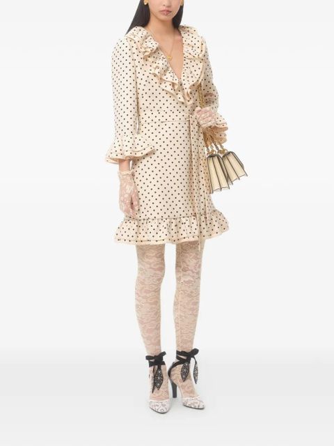 Valentino Garavani Plusdepois-print mini dress - Neutrals