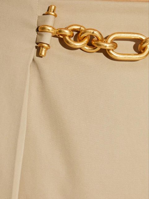 Balmain chain-embellished A-line skirt - Neutrals