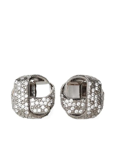Jil Sander crystal-embellished earrings - Silver - zdjęcie produktu nr 1