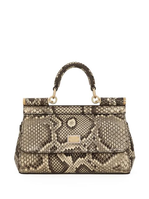 Dolce & Gabbana small Sicily leather tote bag - Neutrals - zdjęcie produktu nr 1