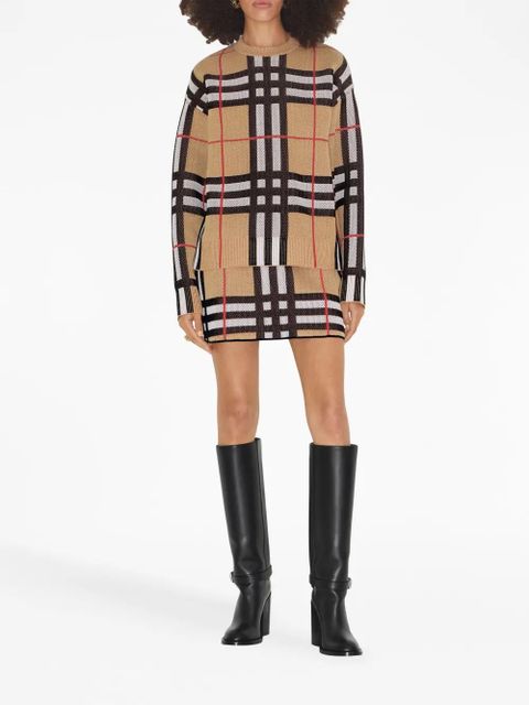 Burberry Vintage Check round-neck jumper - Neutrals
