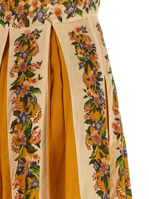 FARM Rio Sand Hilo striped floral-print maxi dress - Yellow