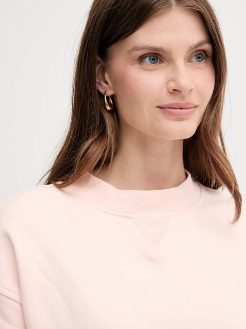 Calvin Klein Jeans bluza bawełniana damska kolor różowy gładka LV047B238G