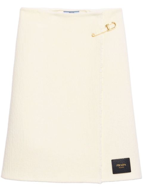Prada twill midi skirt - Neutrals - zdjęcie produktu nr 1